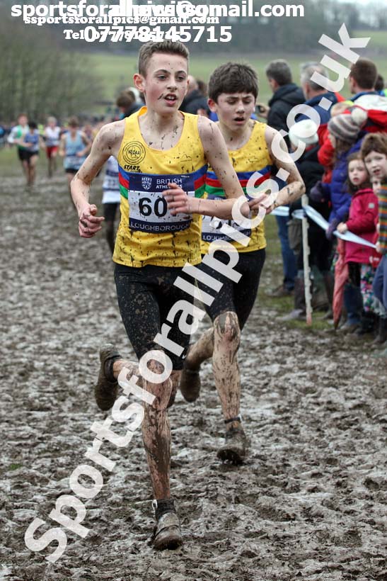 Boys under-13s 2018 British Inter Counties Cross Country Champs., Prestwold Hall, Loughborough. Photo: David T. Hewitson/Sports for All Pics